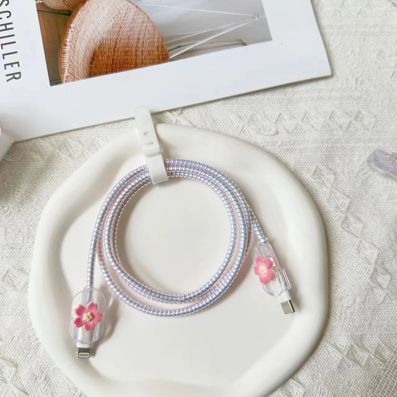 General Apple 18W0W Charging Head Color Flower Data Residual Practice Protection of Fast Charging Head of Device - 图片 6