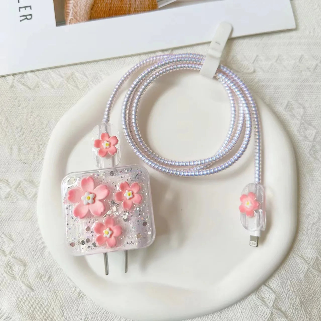 General Apple 18W0W Charging Head Color Flower Data Residual Practice Protection of Fast Charging Head of Device - 图片 5