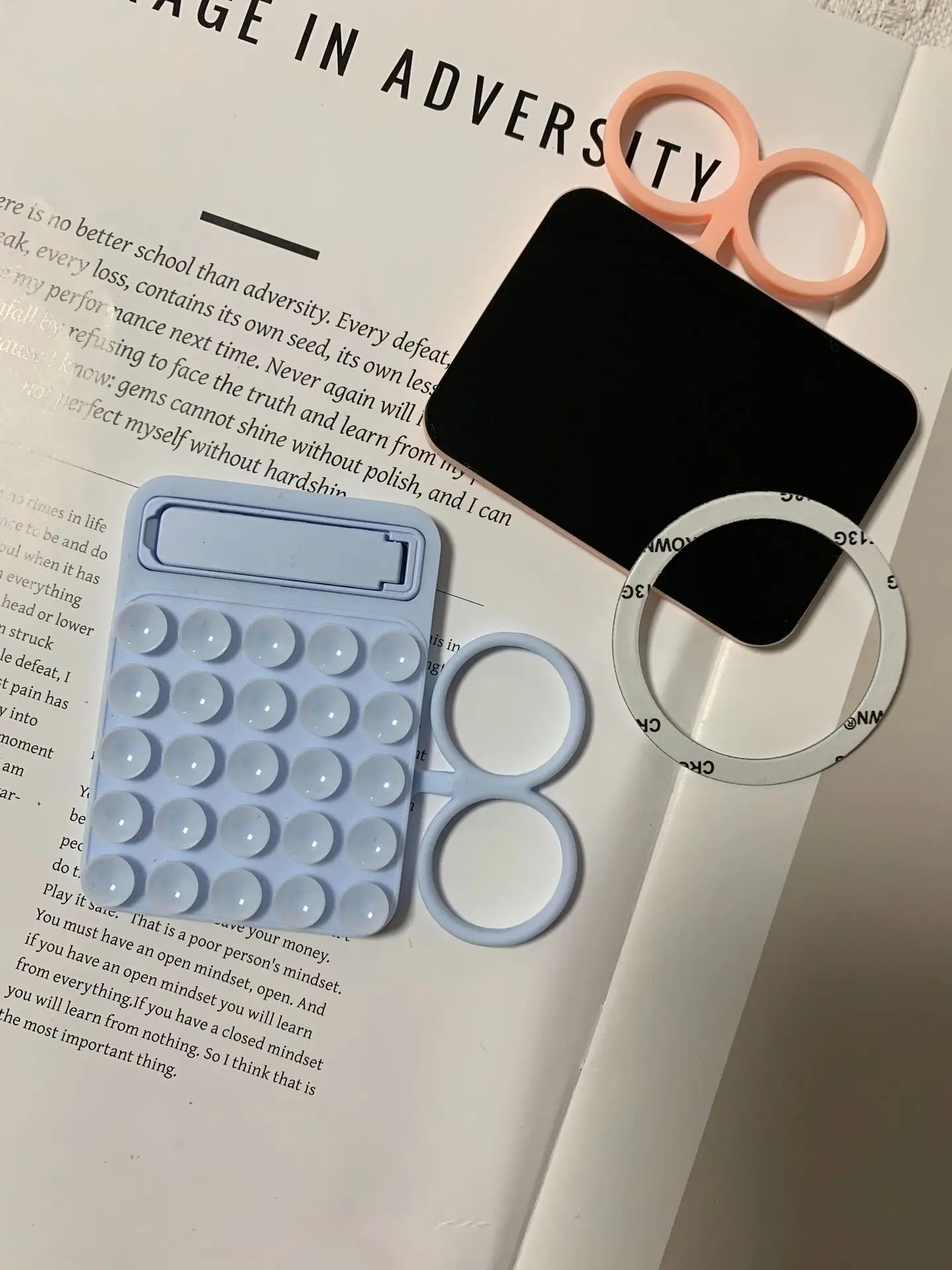 Ear-type Handle, Straight-line Silicone Phone case Holder, Suction Cup Holder, Magnetic Convenient Storage Glass Folding Support - 图片 8