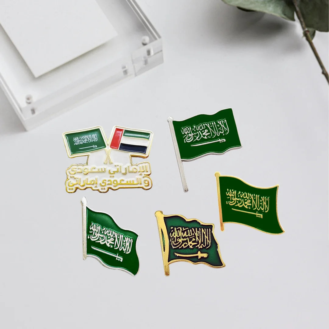 Saudi Flag Badge Creative Badge Metal Mobile Phone Sticker Sino-saudi Friendship Cultural Souvenir Custom Factory Wholesale - 图片 4