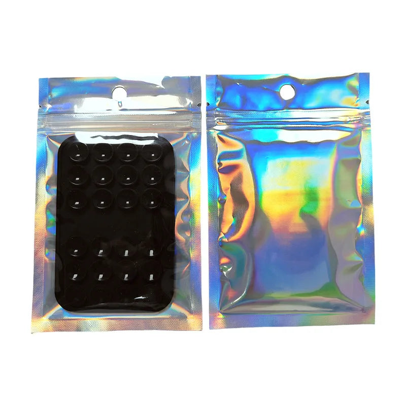 24 Pieces Strong Anti-slip square Reusable Selfie Live Broadcast Stand Portable Double-sided Phone Silicone Suction Cup - 图片 9