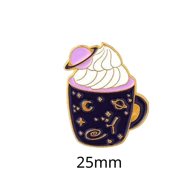 Food and Beverage Soft Drinks Soda Cola Milk Tea Metal Enamel Badge Mobile Phone Sticker Brooch - 图片 28