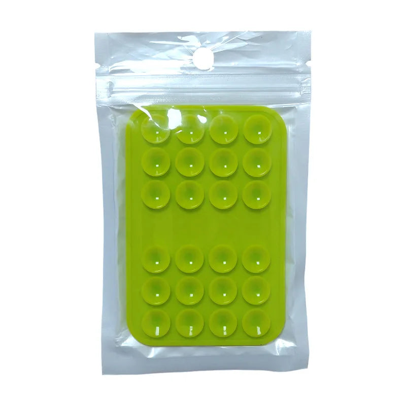 24 Pieces Strong Anti-slip square Reusable Selfie Live Broadcast Stand Portable Double-sided Phone Silicone Suction Cup - 图片 13