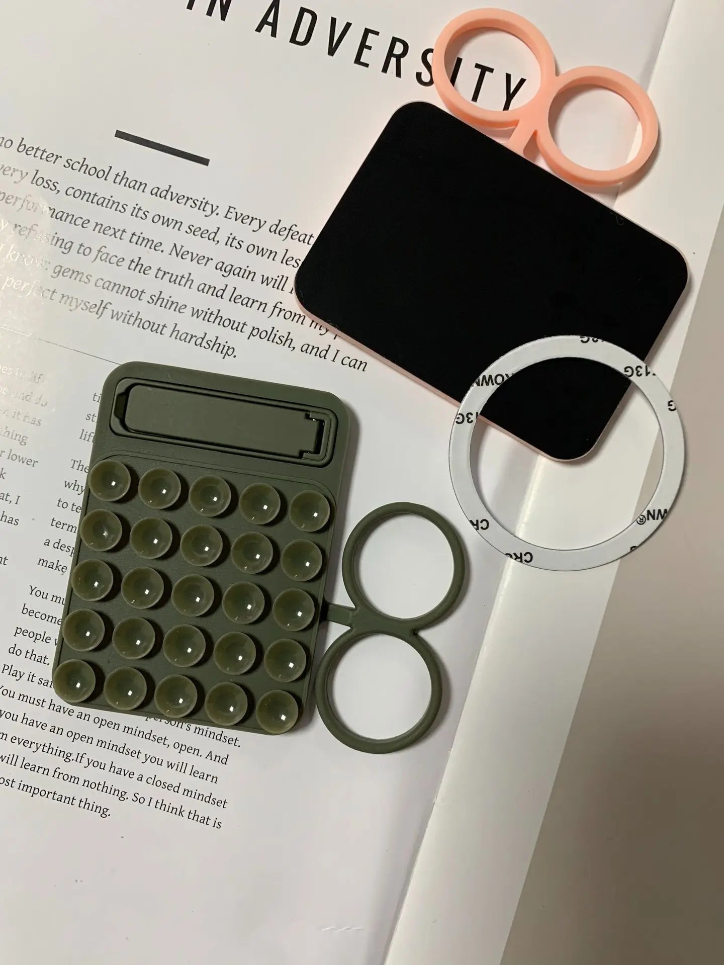 Ear-type Handle, Straight-line Silicone Phone case Holder, Suction Cup Holder, Magnetic Convenient Storage Glass Folding Support - 图片 17