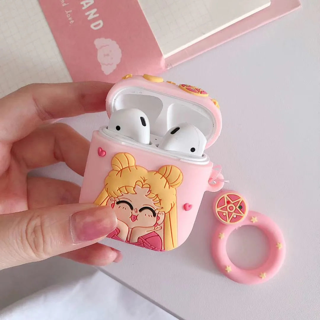 Sailor Moon Beatiful Girl Cartoon High Quality Silicone Earphone case for airpods 1/2/pro - 图片 6