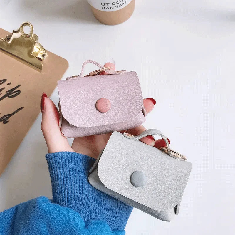 Fashion Women Pu Leather Wireless Earphone Storage Carry Case Headphone Bag Keychain for Airpods 3 Pro With Tassel - 图片 3