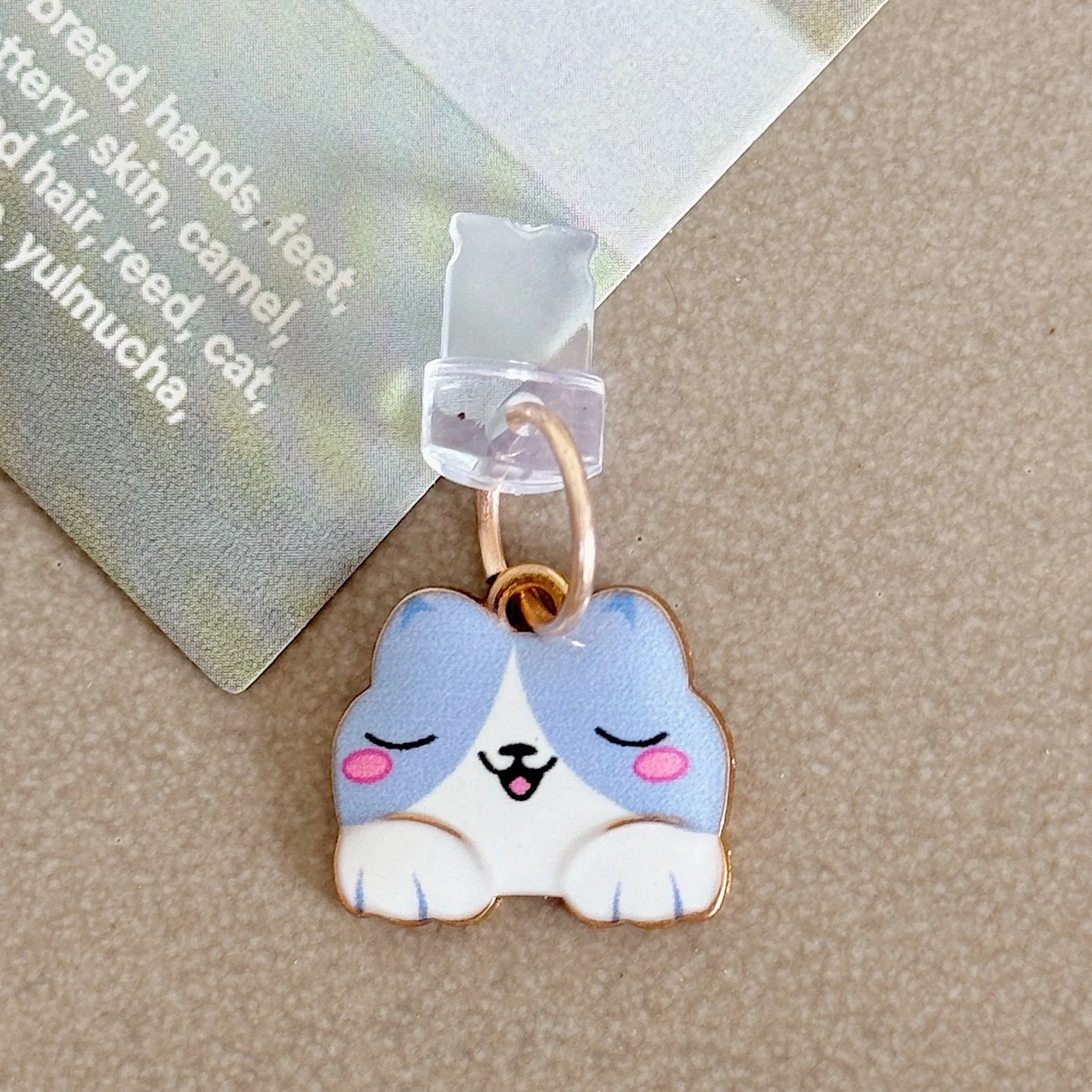 New Arrivalcute cat Mobile Phone Dust Plug Pendant Jewelry Suitable for apple huawei Android Charging Port - 图片 7
