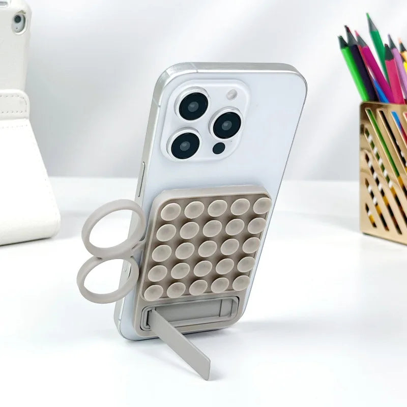 Ear-type Handle, Straight-line Silicone Phone case Holder, Suction Cup Holder, Magnetic Convenient Storage Glass Folding Support - 图片 11