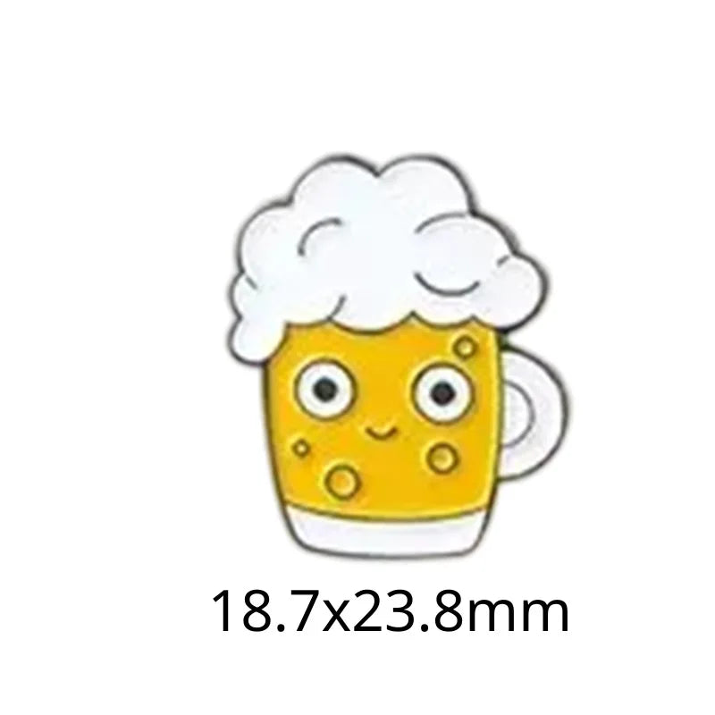 Food and Beverage Soft Drinks Soda Cola Milk Tea Metal Enamel Badge Mobile Phone Sticker Brooch - 图片 25