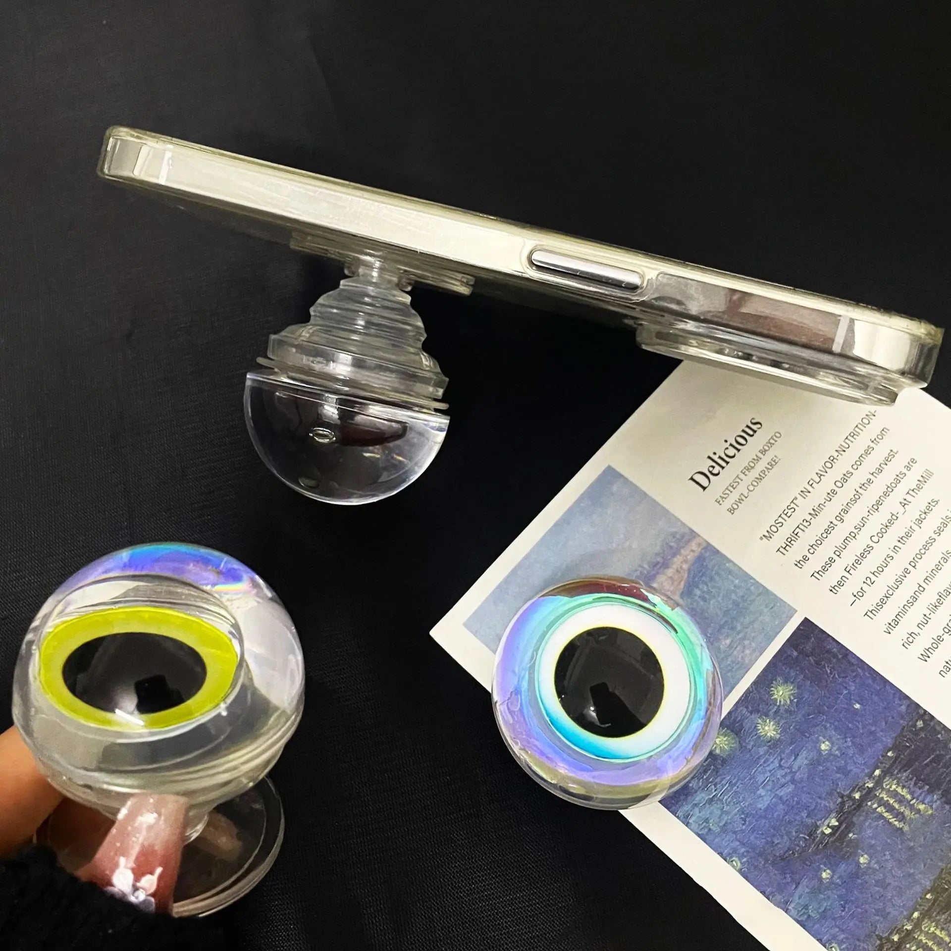 Cross-Border Hot-Selling Devil's Eye Phone Holder, Back-Mounted Transparent grip Phone Holder, Desktop Binge-Watching Gadget - 图片 4