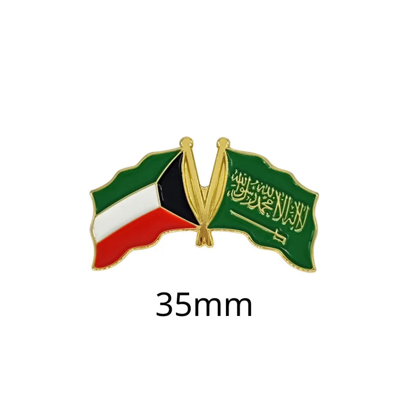 Saudi Flag Badge Creative Badge Metal Mobile Phone Sticker Sino-saudi Friendship Cultural Souvenir Custom Factory Wholesale - 图片 8