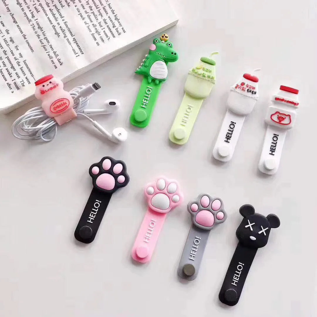 Silicone Cable Organizer Cable Winder Earphone Cable Holder - 图片 2