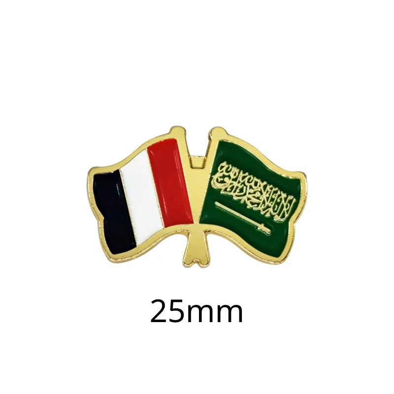 Saudi Flag Badge Creative Badge Metal Mobile Phone Sticker Sino-saudi Friendship Cultural Souvenir Custom Factory Wholesale - 图片 10