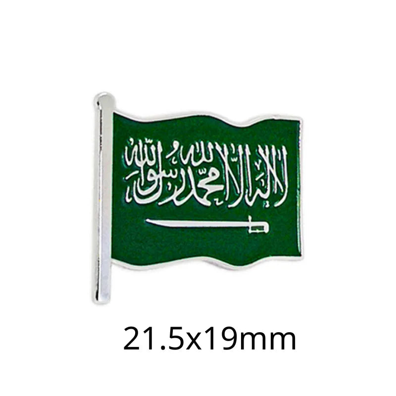 Saudi Flag Badge Creative Badge Metal Mobile Phone Sticker Sino-saudi Friendship Cultural Souvenir Custom Factory Wholesale - 图片 20