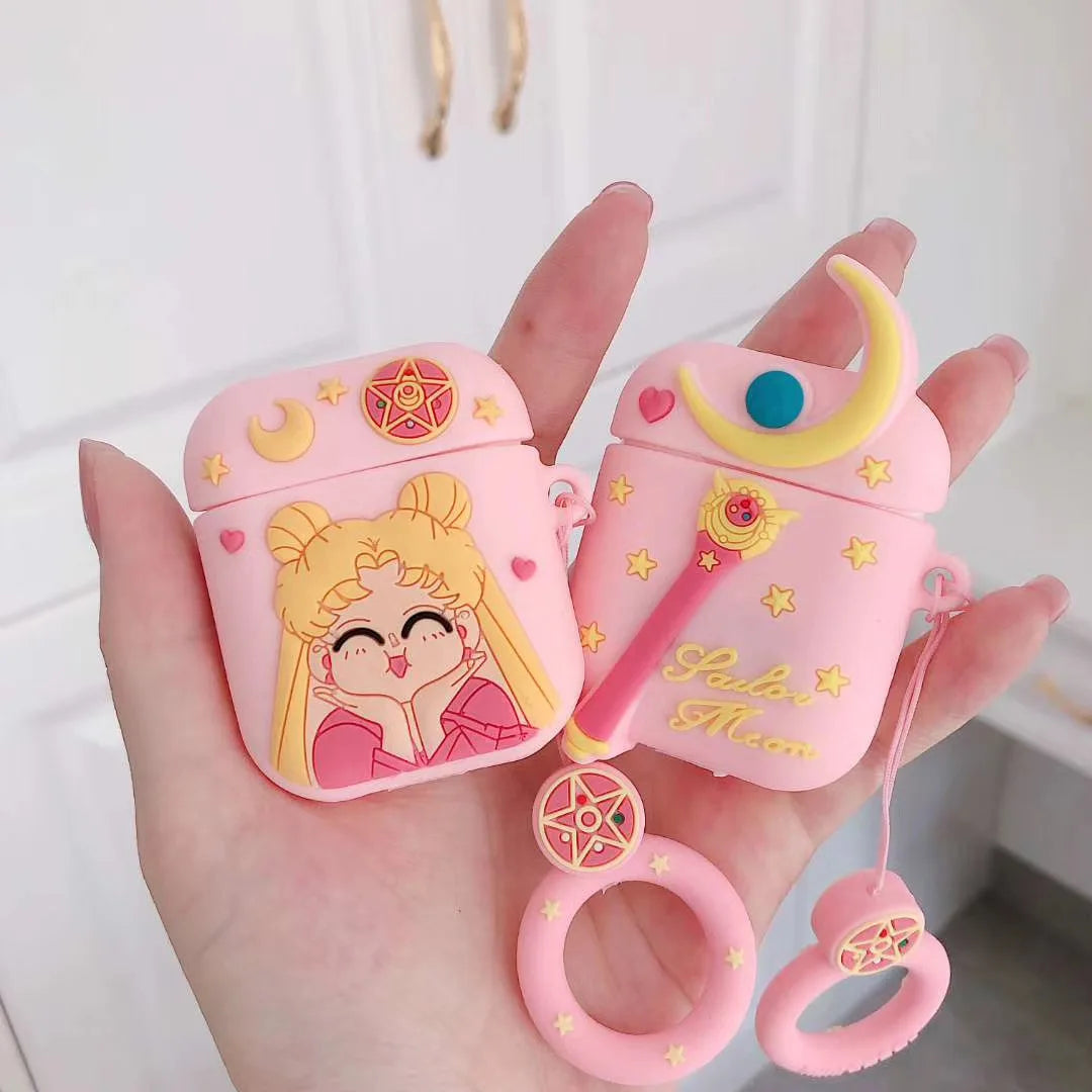 Sailor Moon Beatiful Girl Cartoon High Quality Silicone Earphone case for airpods 1/2/pro - 图片 3