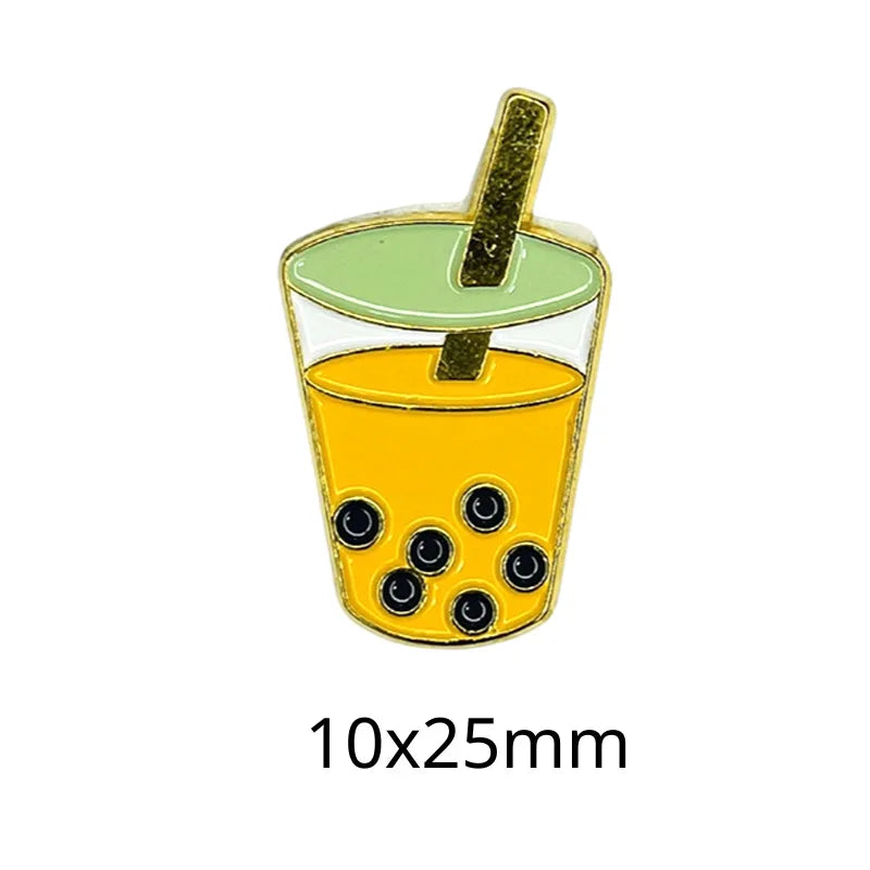 Food and Beverage Soft Drinks Soda Cola Milk Tea Metal Enamel Badge Mobile Phone Sticker Brooch - 图片 32