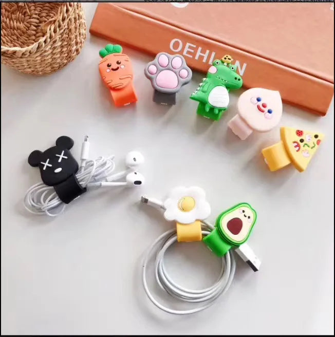 Silicone Cable Organizer Cable Winder Earphone Cable Holder - 图片 4