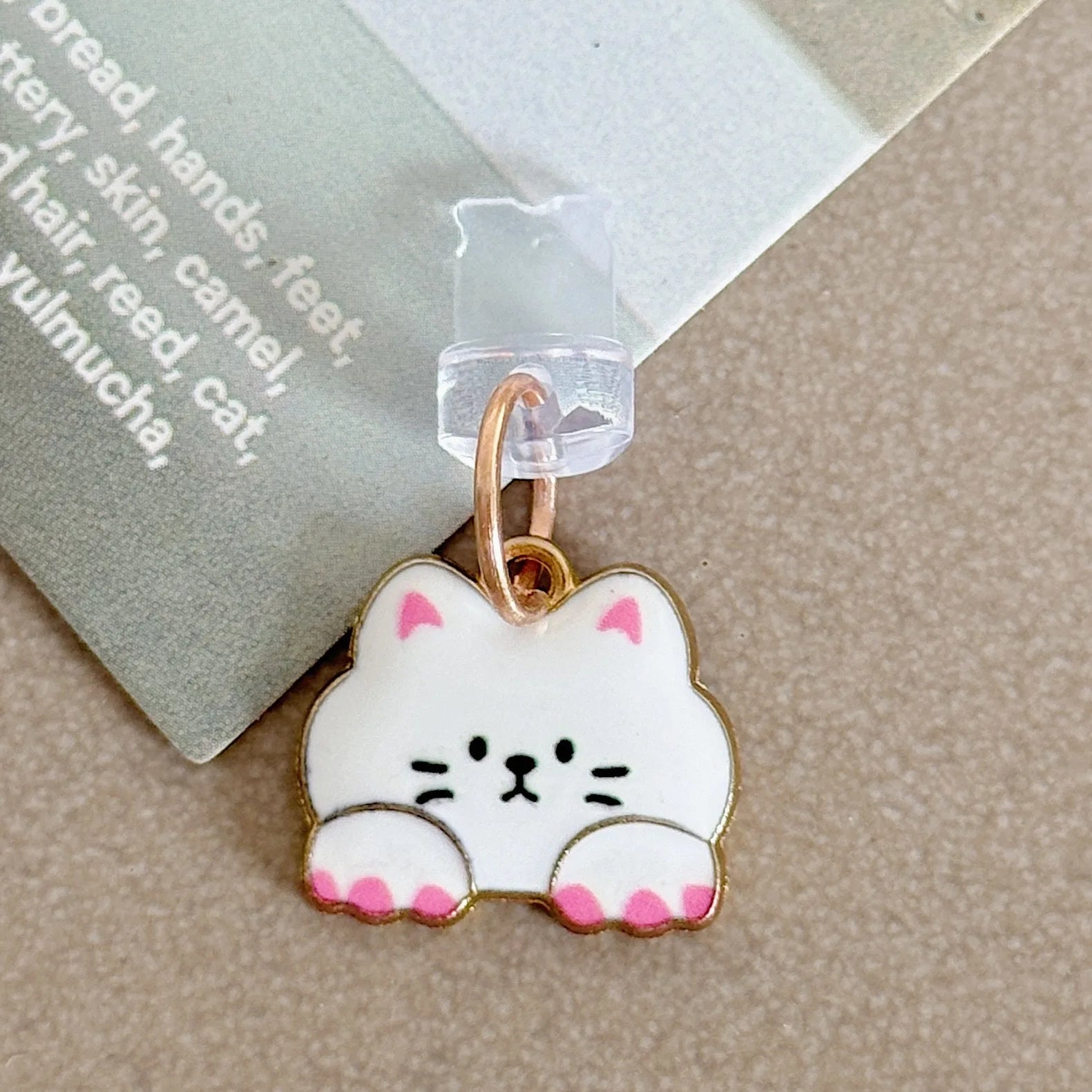 New Arrivalcute cat Mobile Phone Dust Plug Pendant Jewelry Suitable for apple huawei Android Charging Port - 图片 14
