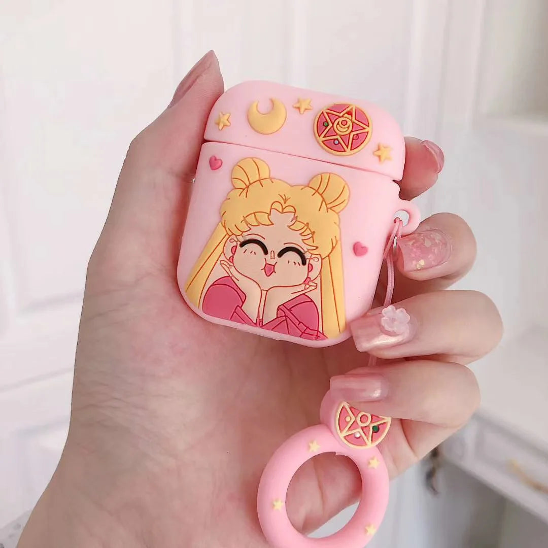 Sailor Moon Beatiful Girl Cartoon High Quality Silicone Earphone case for airpods 1/2/pro - 图片 2