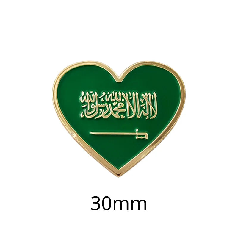 Saudi Flag Badge Creative Badge Metal Mobile Phone Sticker Sino-saudi Friendship Cultural Souvenir Custom Factory Wholesale - 图片 34