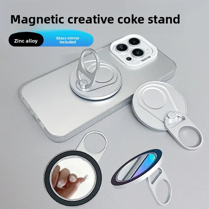 Magnetic Creative coke Can Mobile Phone Ring Wholesale Wireless Charging Alloy Mobile Phone Holder New Back Sticker Ring Holder - 图片 2