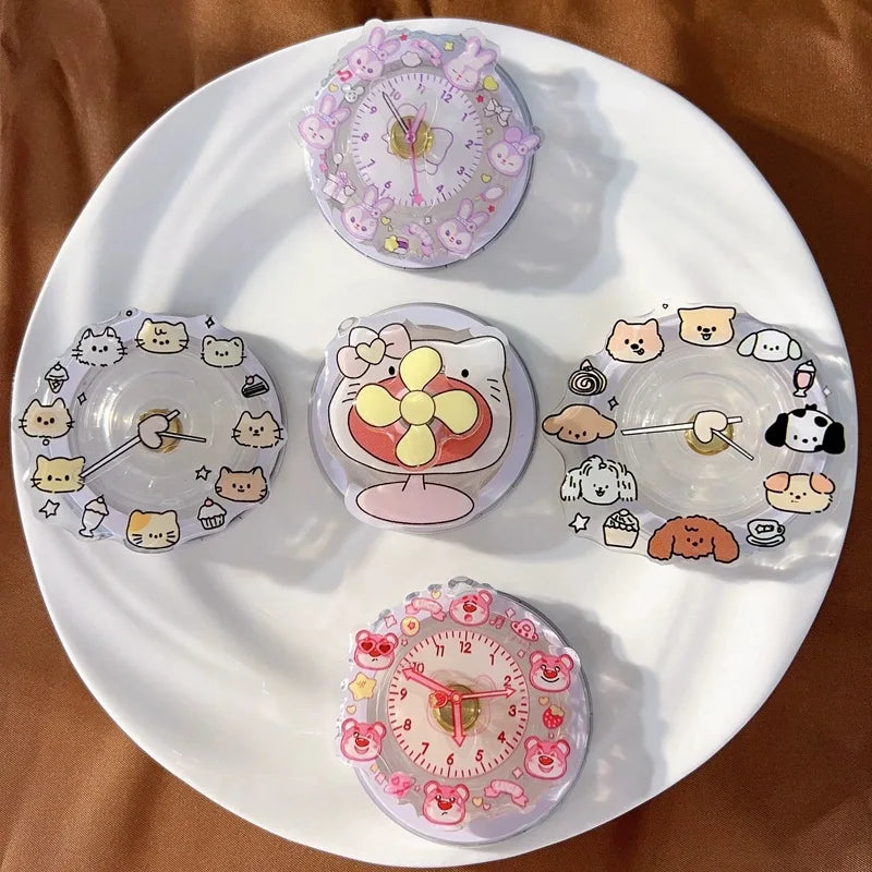 Cute Rotating Phone Grip Phone case Support Binge-watching Retractable Magnetic Desktop Bracket Surface Cover Back Sticker - 图片 9