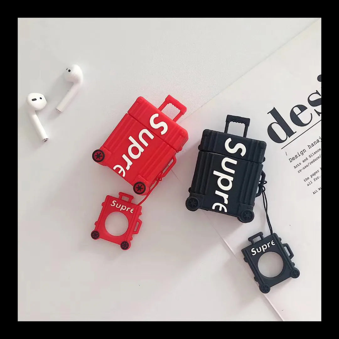 3D sup Trunk Shape tide Brand Fancy Silicone Earphone case for airpods 1/2/pro - 图片 2