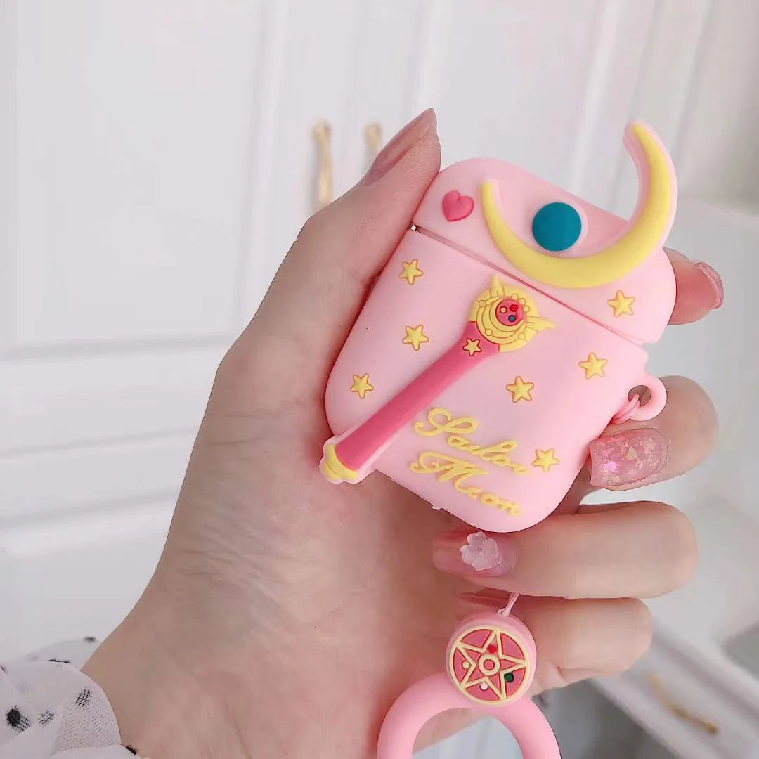 Sailor Moon Beatiful Girl Cartoon High Quality Silicone Earphone case for airpods 1/2/pro