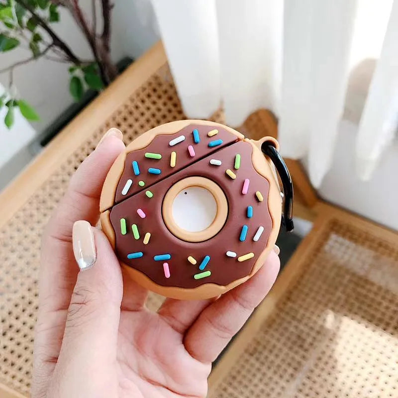 Shockproof Cartoon Donuts Shape Silicon case for airpods Cover - 图片 3