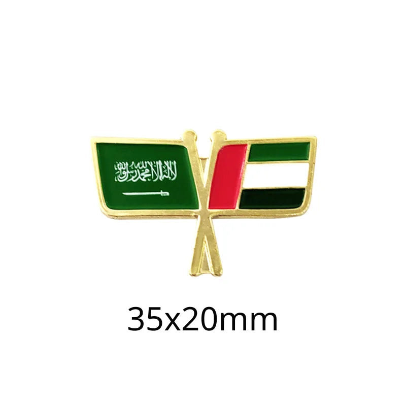 Saudi Flag Badge Creative Badge Metal Mobile Phone Sticker Sino-saudi Friendship Cultural Souvenir Custom Factory Wholesale - 图片 24