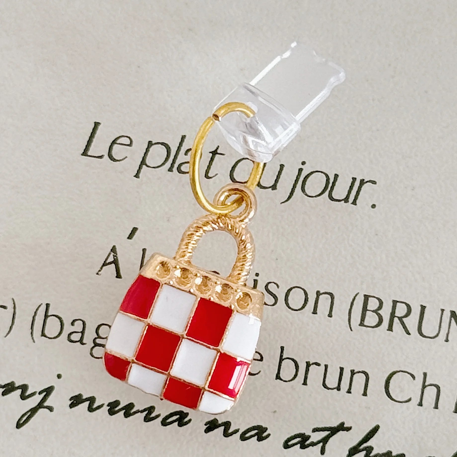 Personalized Red Lip Lipstick Series Mobile Phone Dust Plug Pendant Accessories Suitable for Android Charging Port - 图片 7