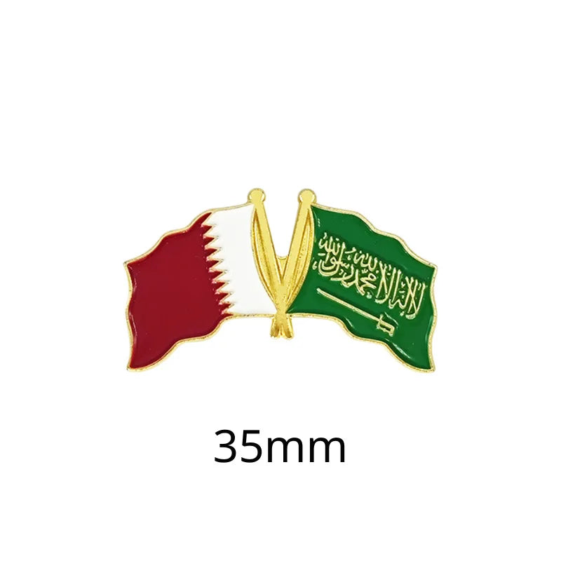 Saudi Flag Badge Creative Badge Metal Mobile Phone Sticker Sino-saudi Friendship Cultural Souvenir Custom Factory Wholesale - 图片 6