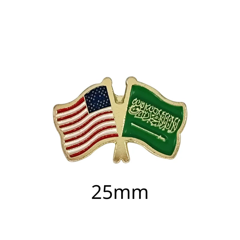 Saudi Flag Badge Creative Badge Metal Mobile Phone Sticker Sino-saudi Friendship Cultural Souvenir Custom Factory Wholesale - 图片 27
