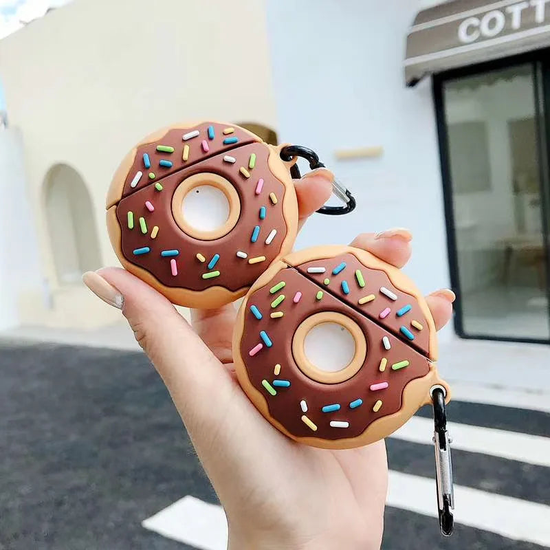 Shockproof Cartoon Donuts Shape Silicon case for airpods Cover - 图片 6