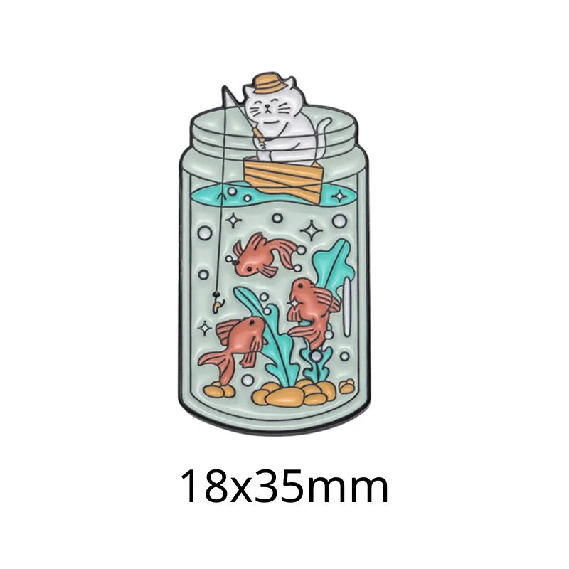 Food and Beverage Soft Drinks Soda Cola Milk Tea Metal Enamel Badge Mobile Phone Sticker Brooch - 图片 31