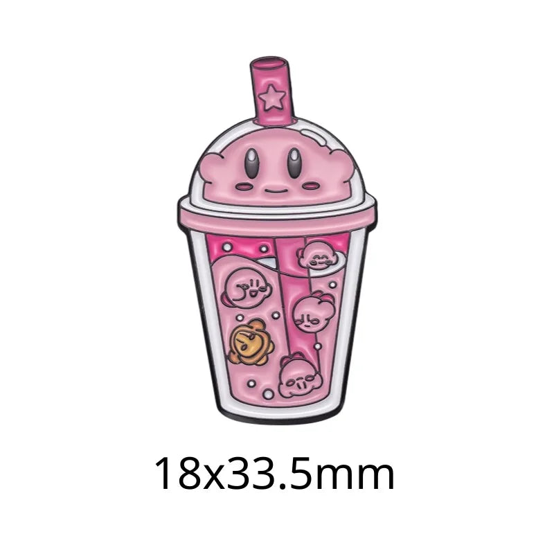 Food and Beverage Soft Drinks Soda Cola Milk Tea Metal Enamel Badge Mobile Phone Sticker Brooch - 图片 14