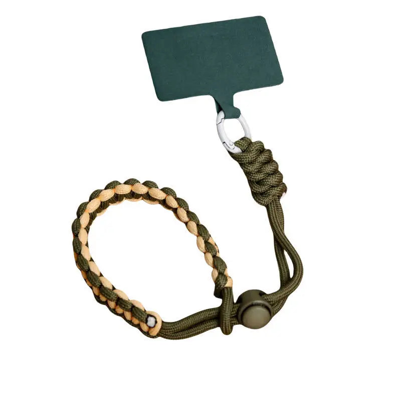 Hot-selling European Travel Adjustable Woven Mobile Phone Lanyard Simple Trendystyle Wrist Short Thick Anti-lost - 图片 3