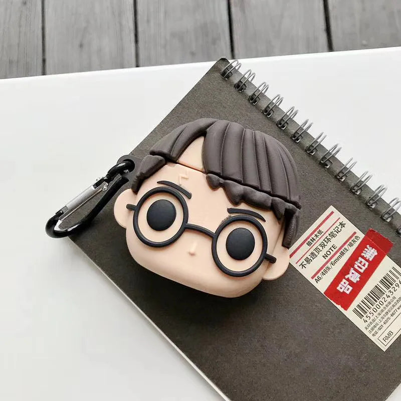 Glasses Girl Cartoon Silicone Earphone case for Aipods 1/2/pro - 图片 3