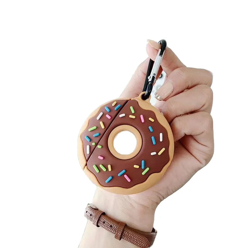 Shockproof Cartoon Donuts Shape Silicon case for airpods Cover