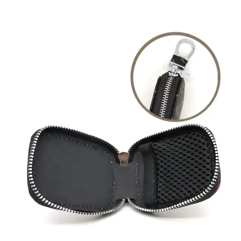 Universal Earphone Cover Designer Luxury Leather Shockproof Keychain Zipper Wallet for Apple Airpod Pro 3rd 2nd Case - 图片 6