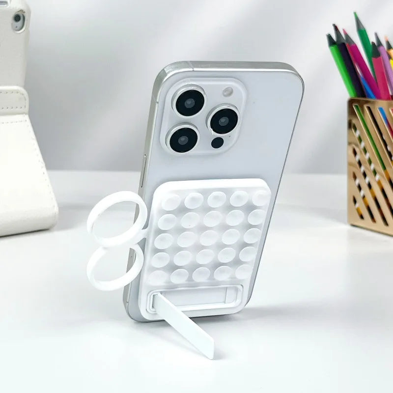 Ear-type Handle, Straight-line Silicone Phone case Holder, Suction Cup Holder, Magnetic Convenient Storage Glass Folding Support - 图片 5