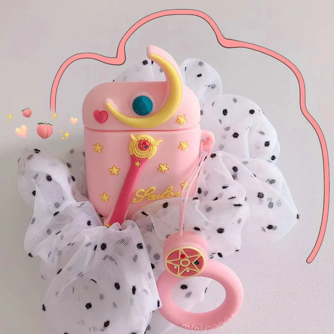 Sailor Moon Beatiful Girl Cartoon High Quality Silicone Earphone case for airpods 1/2/pro - 图片 4