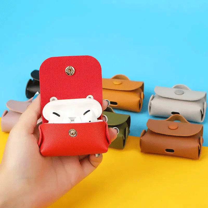 Fashion Women Pu Leather Wireless Earphone Storage Carry Case Headphone Bag Keychain for Airpods 3 Pro With Tassel