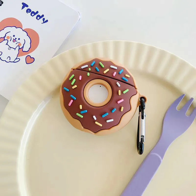 Shockproof Cartoon Donuts Shape Silicon case for airpods Cover - 图片 5