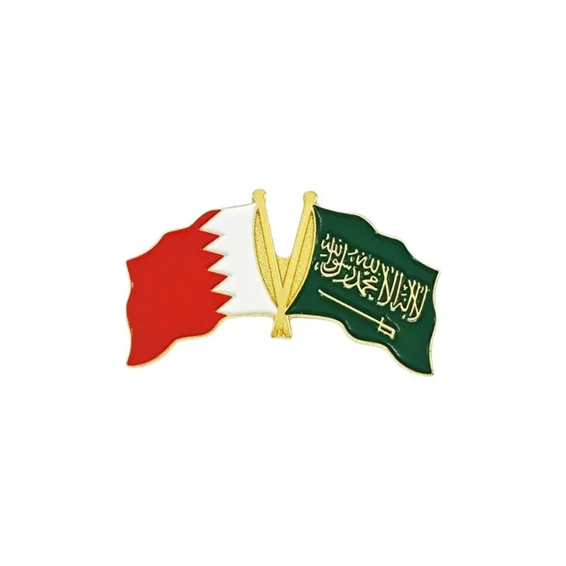 Saudi Flag Badge Creative Badge Metal Mobile Phone Sticker Sino-saudi Friendship Cultural Souvenir Custom Factory Wholesale - 图片 3