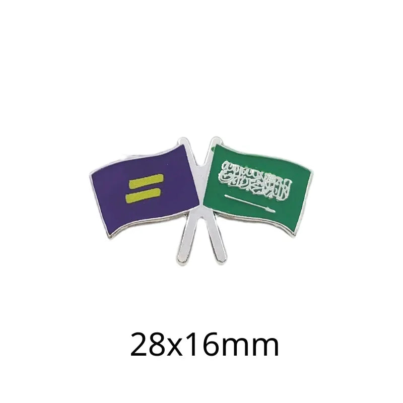 Saudi Flag Badge Creative Badge Metal Mobile Phone Sticker Sino-saudi Friendship Cultural Souvenir Custom Factory Wholesale - 图片 25