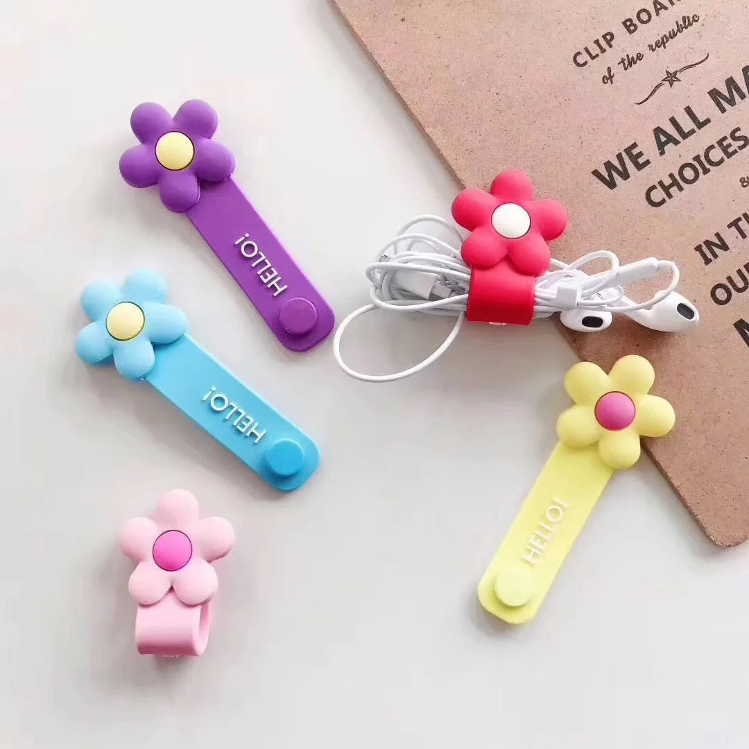 Silicone Cable Organizer Cable Winder Earphone Cable Holder - 图片 3