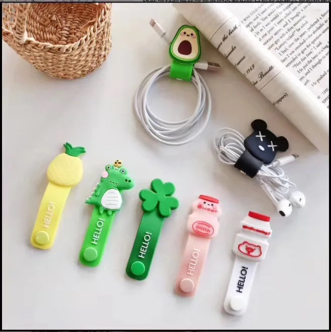 Silicone Cable Organizer Cable Winder Earphone Cable Holder - 图片 5