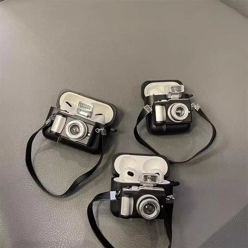 Suitable for Camera apple Earphone Cover Black Three-dimensional bluetooth Protective case Forairpods 1/2/3 Generation - 图片 5