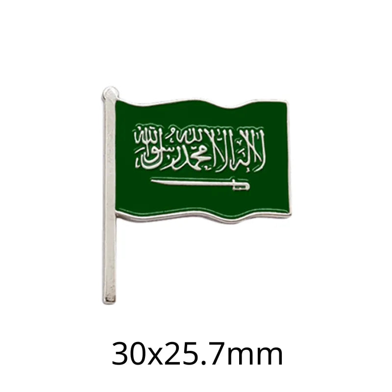 Saudi Flag Badge Creative Badge Metal Mobile Phone Sticker Sino-saudi Friendship Cultural Souvenir Custom Factory Wholesale - 图片 12